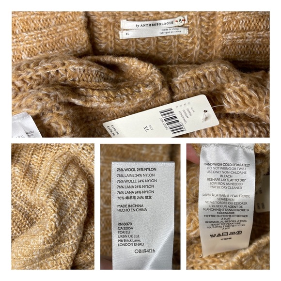NWT Anthropologie - Honore Ribbed Sweater XL - Picture 7 of 10